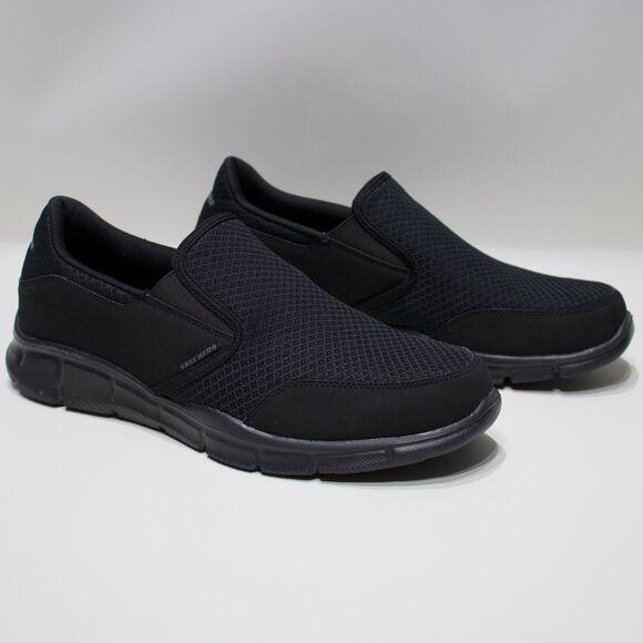 Skechers Equalizer Memory Foam Slip On Black Sneakers Men Size 11 - Minimal Wear - Picture 2 of 15